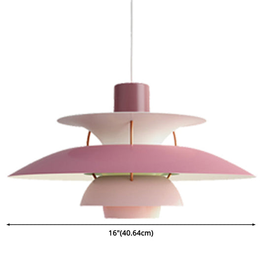 Metal Flying Saucer Hanging Light - Nordic Style 1-Light Pendant Lamp for Restaurants