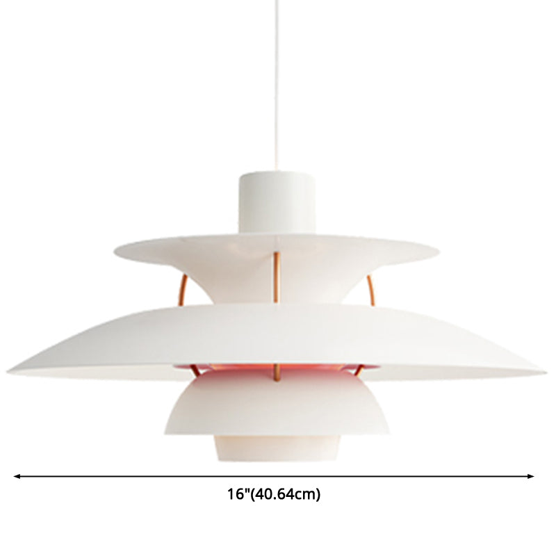 Metal Flying Saucer Hanging Light - Nordic Style Led Pendant Lamp For Restaurants