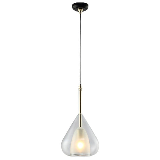 Modern Glass Teardrop Pendant Lamp for Living Room