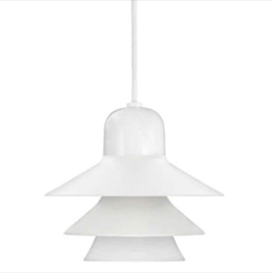 Nordic Style Metal Pendant Lamp with Layered Concentric Tiers - Perfect for Bedroom Lighting