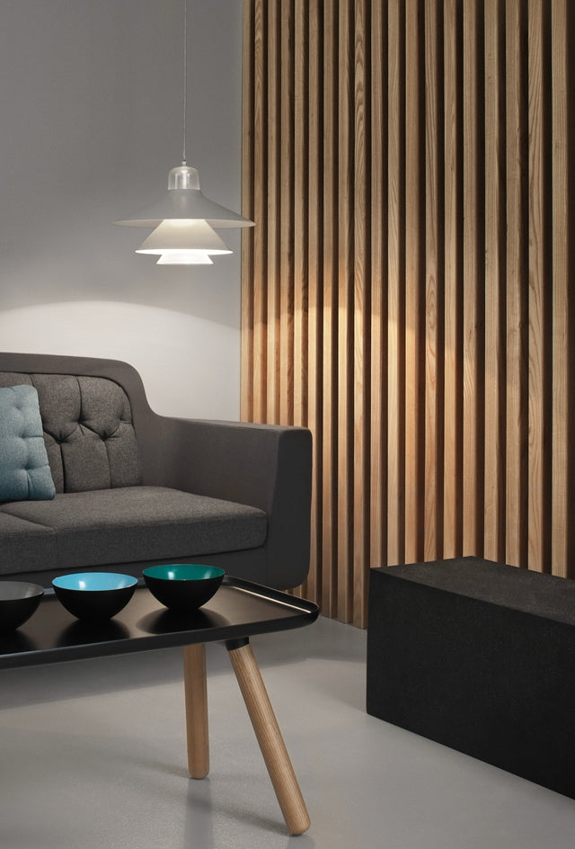 Nordic Style Metal Pendant Lamp - Layered Tiers Shade 1 Light Hanging Fixture For Bedroom