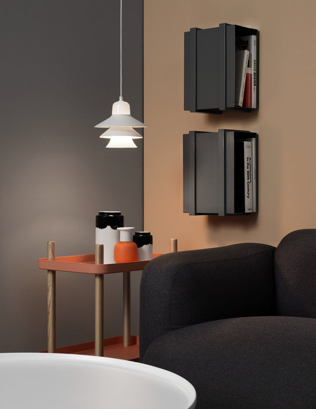 Nordic Style Metal Pendant Lamp - Layered Tiers Shade 1 Light Hanging Fixture For Bedroom