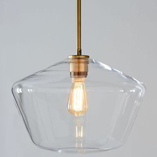 Modern Minimalist Glass Pendant Light - Stylish Dining Room Hanging Lamp