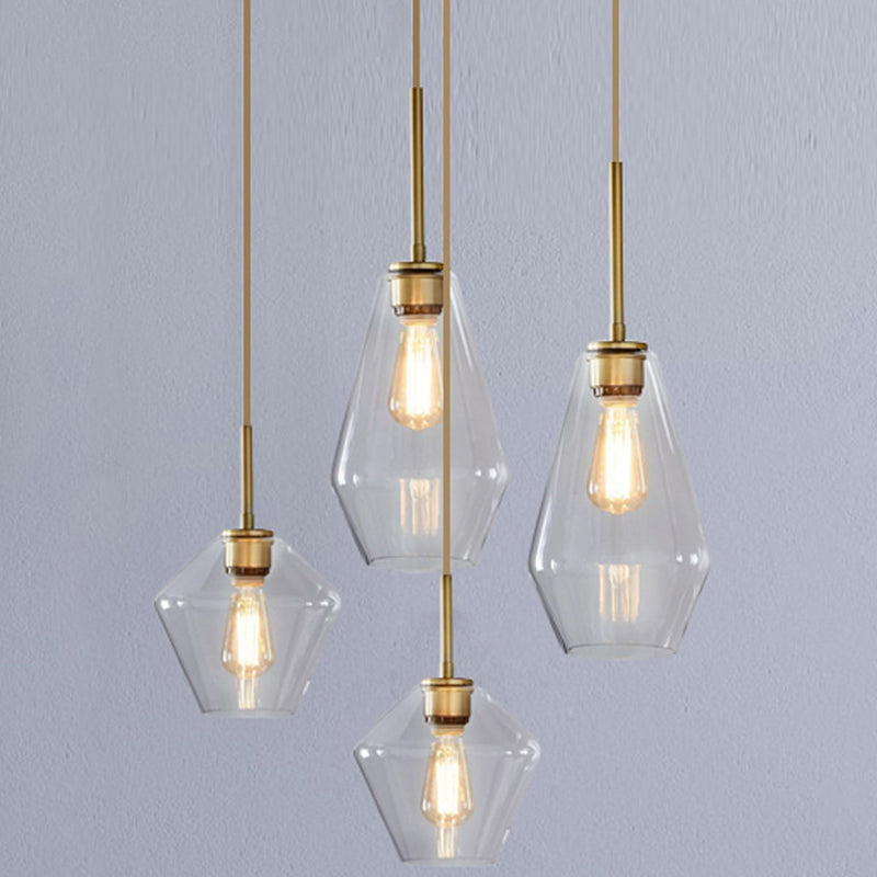 Modern Minimalist Glass Pendant Light - Stylish Dining Room Hanging Lamp