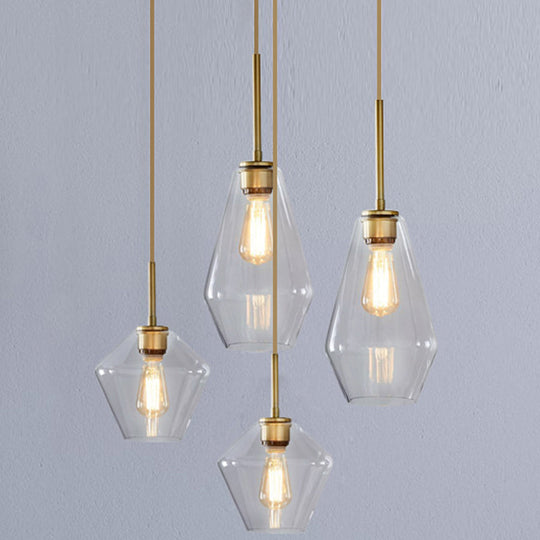 Modern Minimalist Glass Pendant Light - Stylish Dining Room Hanging Lamp