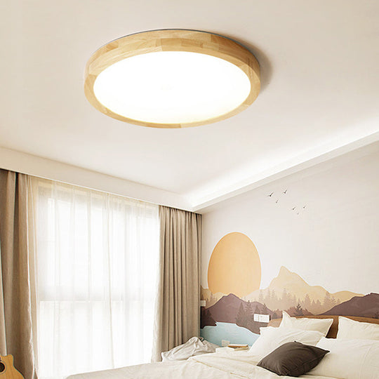 Contemporary Round Flush Mount Ceiling Light: Stylish Acrylic Chandelier for Bedrooms