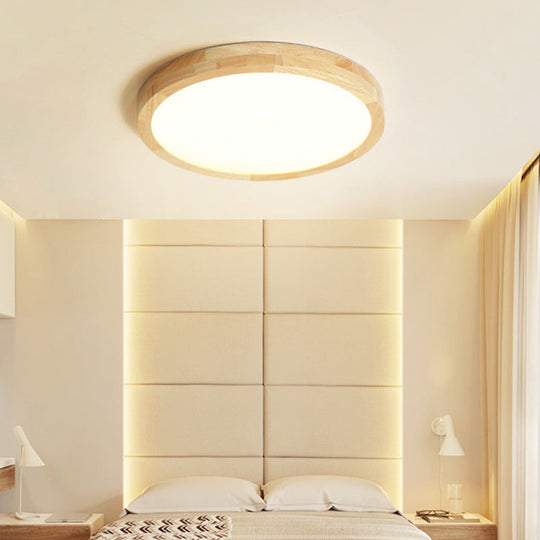 Contemporary Round Flush Mount Ceiling Light: Stylish Acrylic Chandelier for Bedrooms