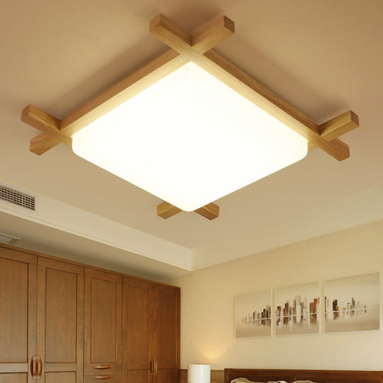 Modern Square Flush Mount Ceiling Light – Stylish Acrylic Fixture for Living Room