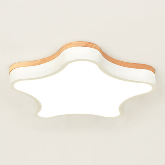 Contemporary Star-Shaped Flush Mount Acrylic Ceiling Light Fixture