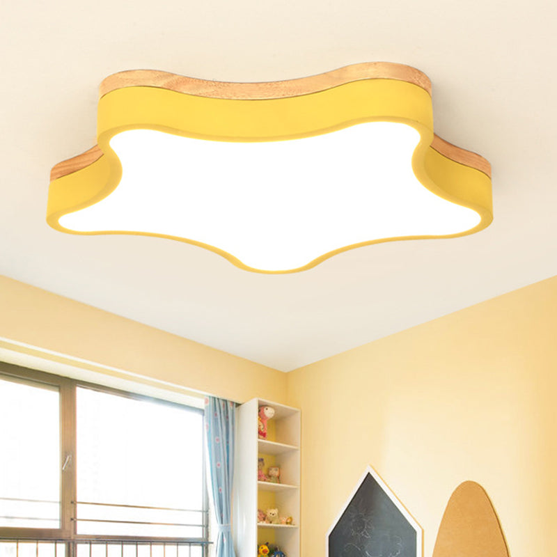 Contemporary Star-Shaped Flush Mount Acrylic Ceiling Light Fixture