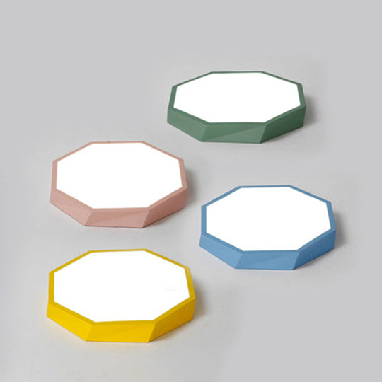 Contemporary Acrylic Flush Mount Ceiling Light For Bedroom - Faceted Chandelier