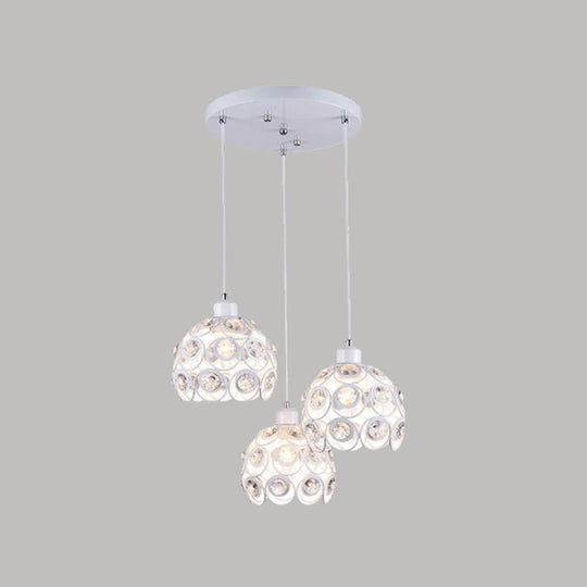 Minimalist Crystal Pendant Lamp with Hollowed-Out Dome Shape