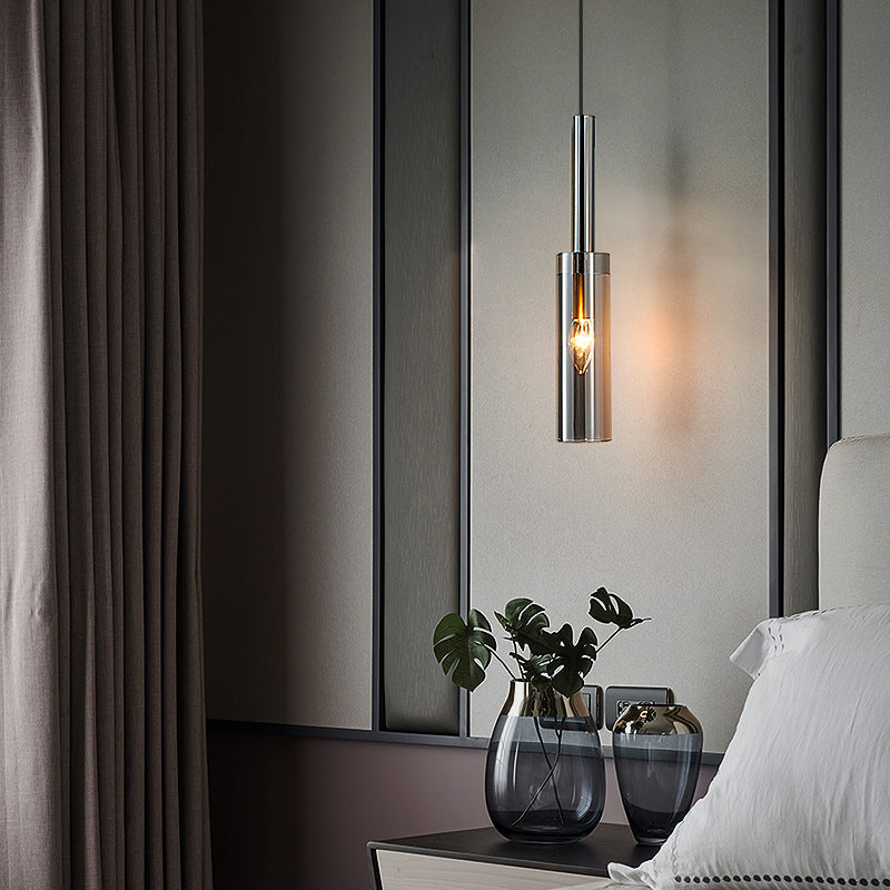 Crystal Block Pendant Light - Simplicity meets Elegance in this 1-Light Brass Ceiling Fixture