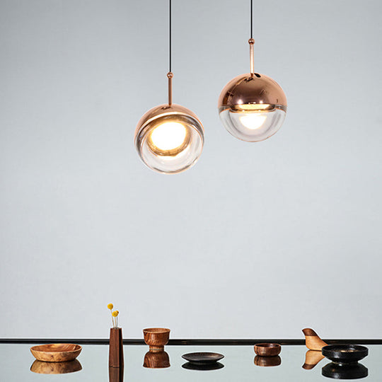 Sleek Crystal Glass LED Pendant Ceiling Light – A Global Simplicity for Bedside