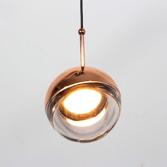 Sleek Crystal Glass LED Pendant Ceiling Light – A Global Simplicity for Bedside