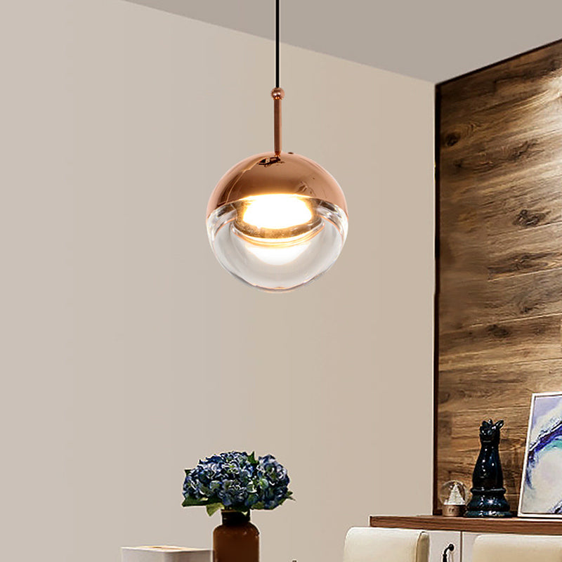 Sleek Crystal Glass LED Pendant Ceiling Light – A Global Simplicity for Bedside