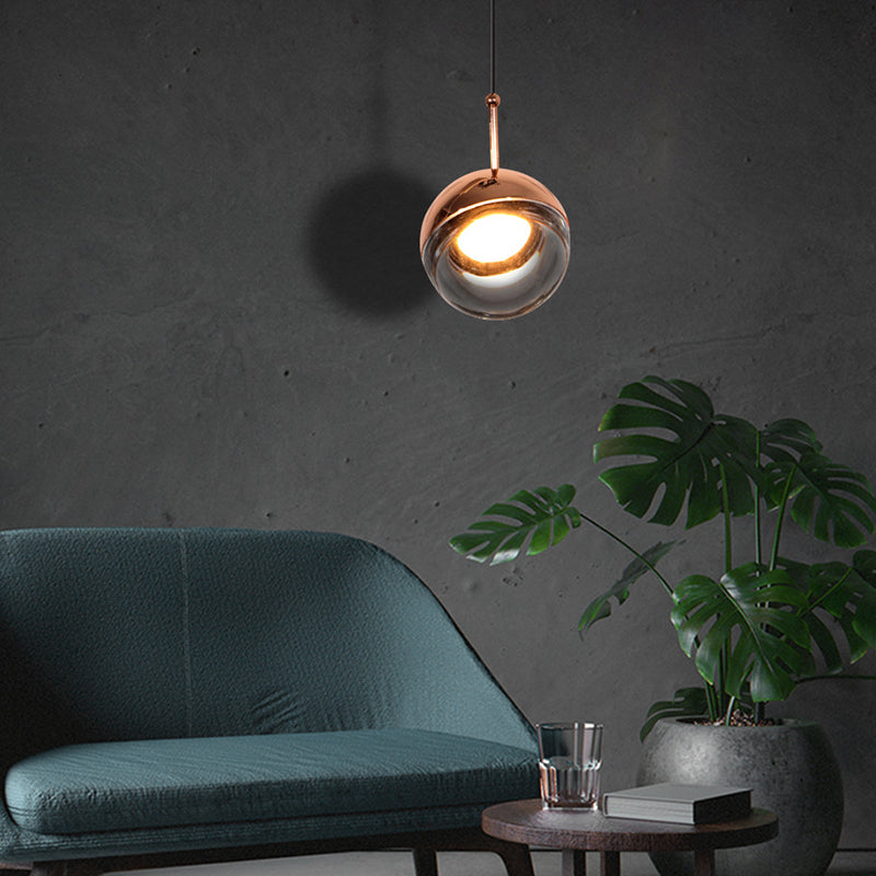 Sleek Crystal Glass LED Pendant Ceiling Light – A Global Simplicity for Bedside