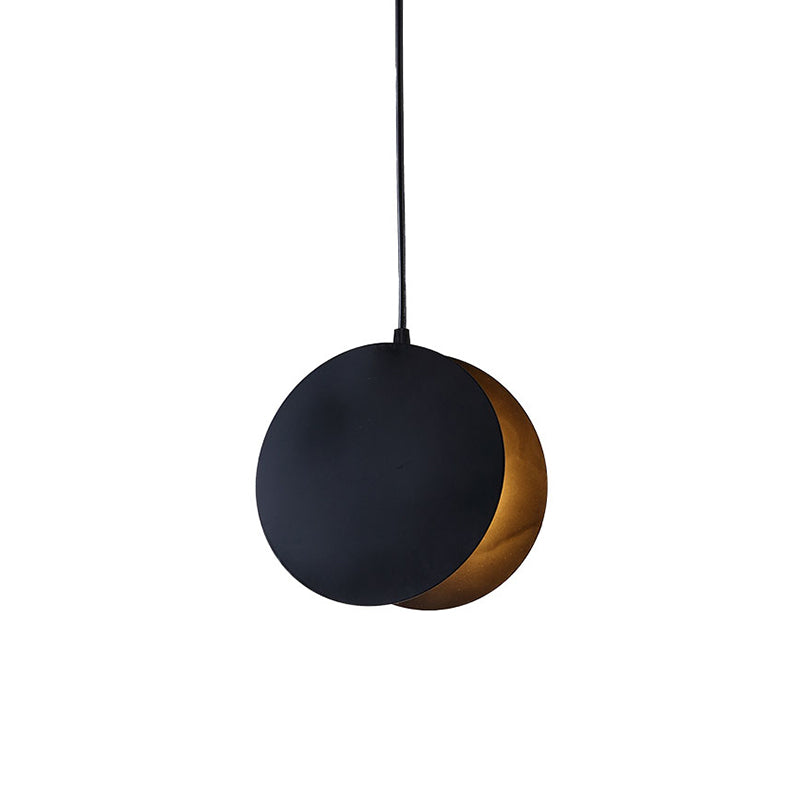 Round Pendant Lamp With Shell-Inspired Design And Macaron Style Metal Finish Perfect For Modern