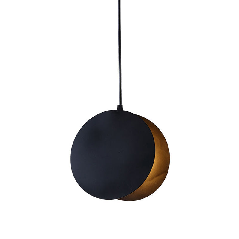 Round Pendant Lamp With Shell-Inspired Design And Macaron Style Metal Finish Perfect For Modern