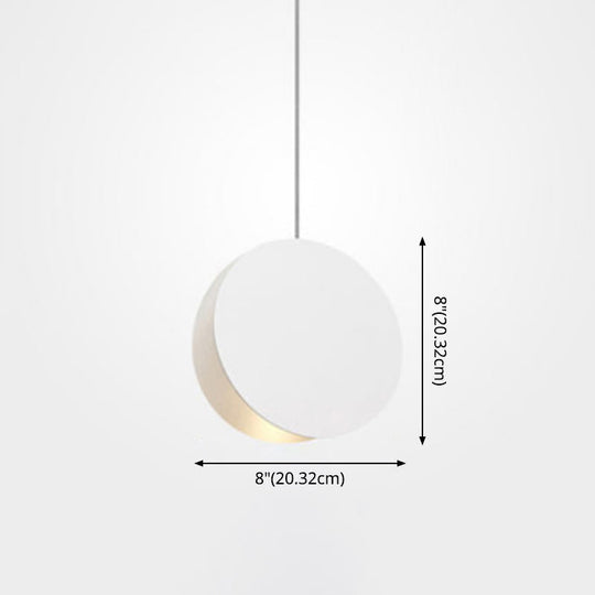 Shell-Inspired Round Pendant Lamp - Macaron Style - Metal - 1-Light Ceiling Light