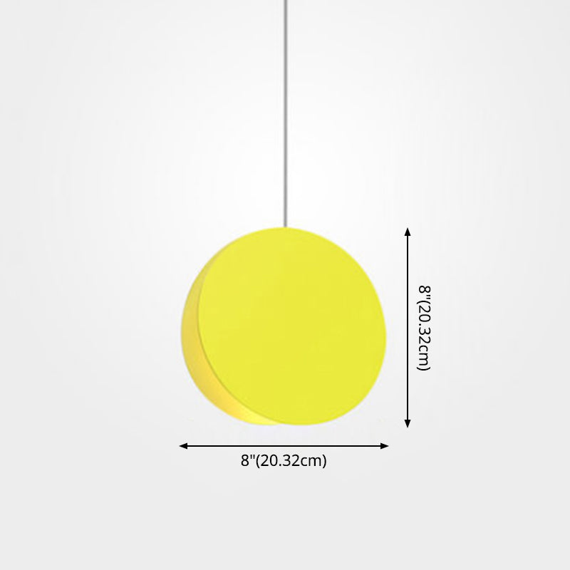 Shell-Inspired Round Pendant Lamp - Macaron Style - Metal - 1-Light Ceiling Light