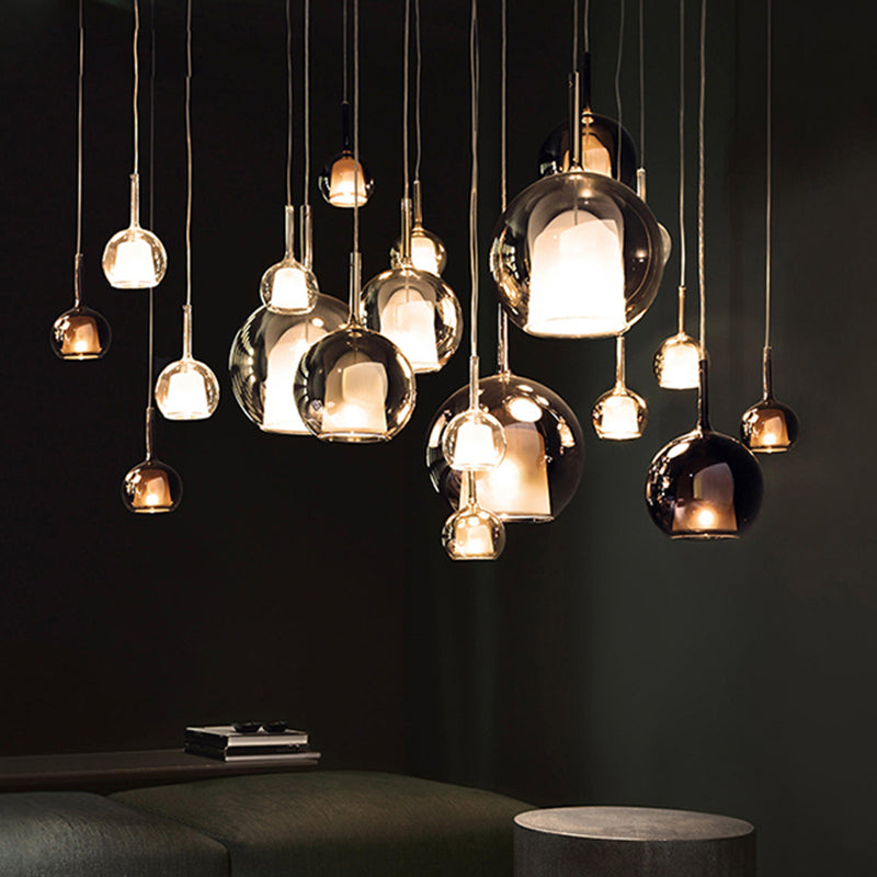 Modern Glass Pendant Lamp with Electroplated Polishing - Perfect for Dining & Bedroom