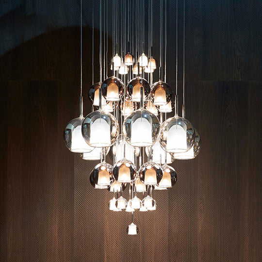 Modern Glass Pendant Lamp with Electroplated Polishing - Perfect for Dining & Bedroom