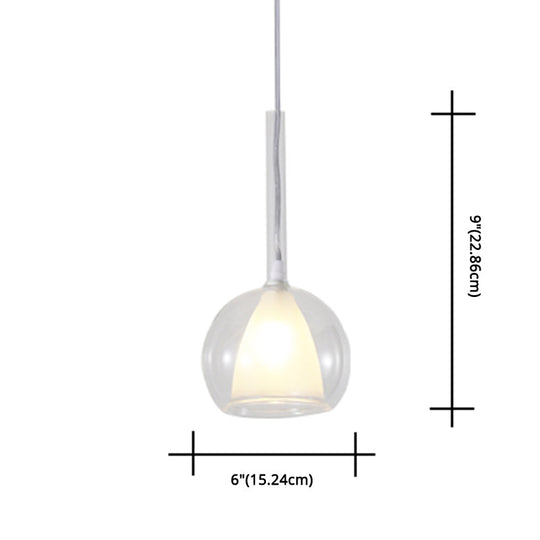 Modern Glass Pendant Lamp with Electroplated Polishing - Perfect for Dining & Bedroom