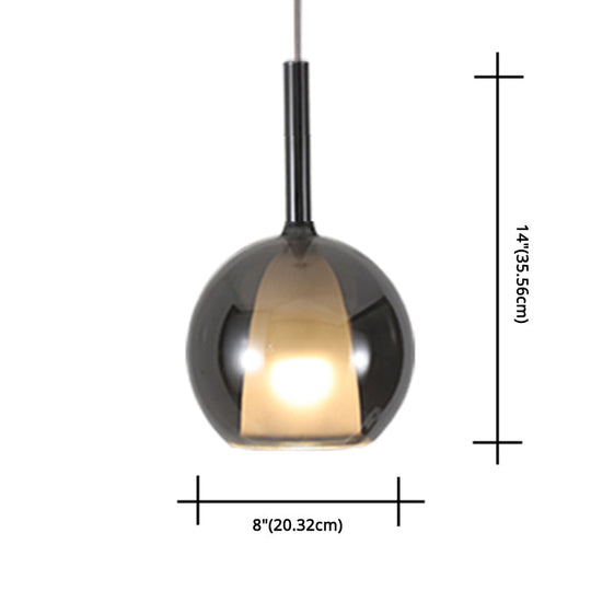 Modern Glass Pendant Lamp with Electroplated Polishing - Perfect for Dining & Bedroom