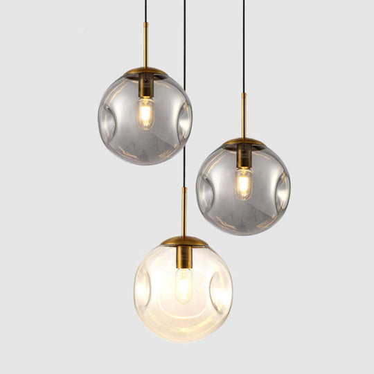 Irregular Glass Ball Pendant Light - Modern Mini Hanging Fixture for Dining Room and Kitchen