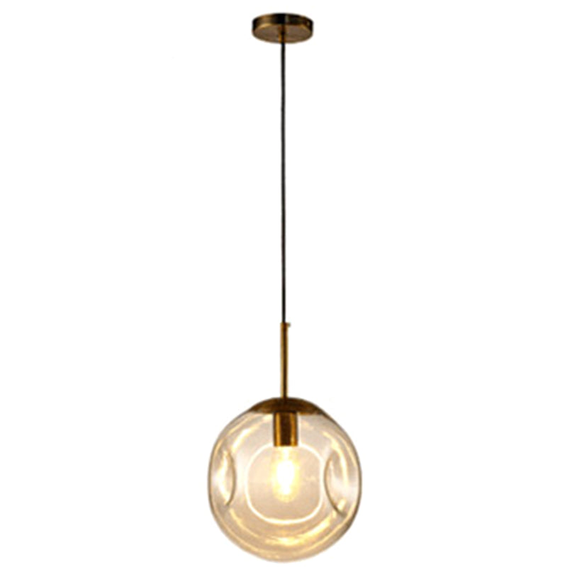 Irregular Glass Ball Mini Pendant Light - Modern Minimalist Hanging Lighting Fixture For Dining Room