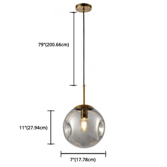 Irregular Glass Ball Pendant Light - Modern Mini Hanging Fixture for Dining Room and Kitchen