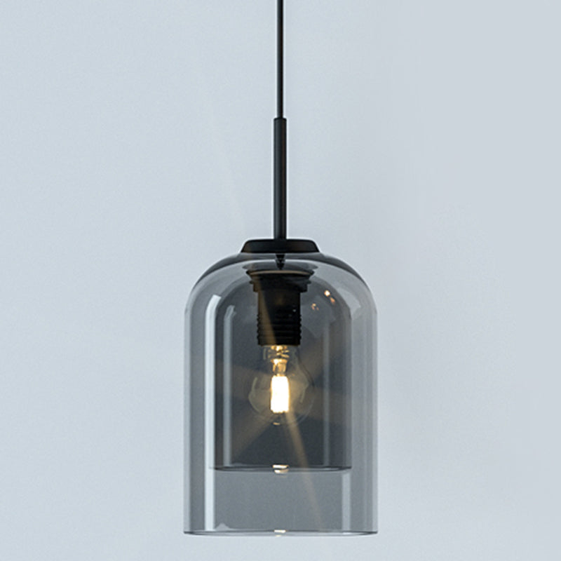 Minimalist Double Glass Shade Pendant Light for Aisle Bedroom - Modern and Stylish