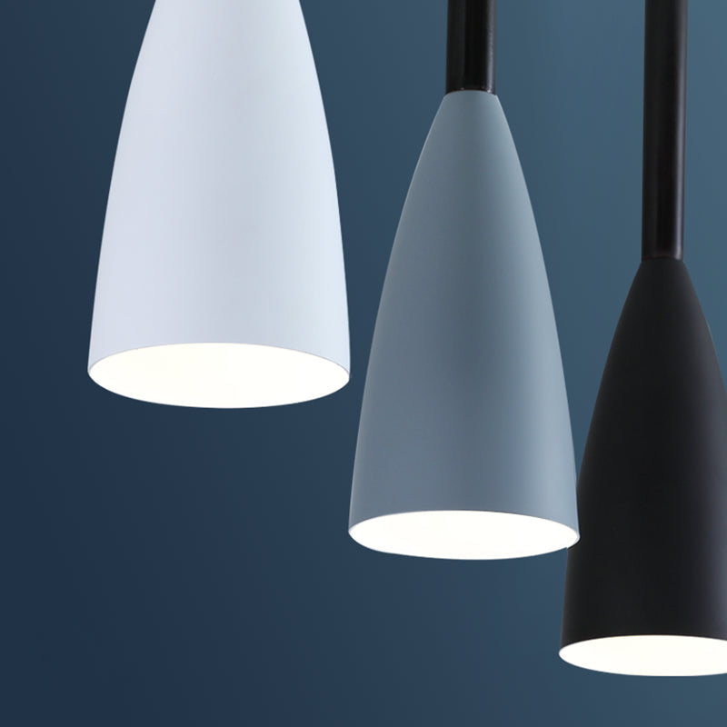 Metal Goblet Shade Hanging Light - Macaroon Style, 3 Lights - Perfect for Dining Room and Foyer