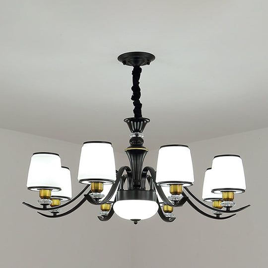 Adalyn - White Frosted Glass Chandelier: Modern Crystal Decoration