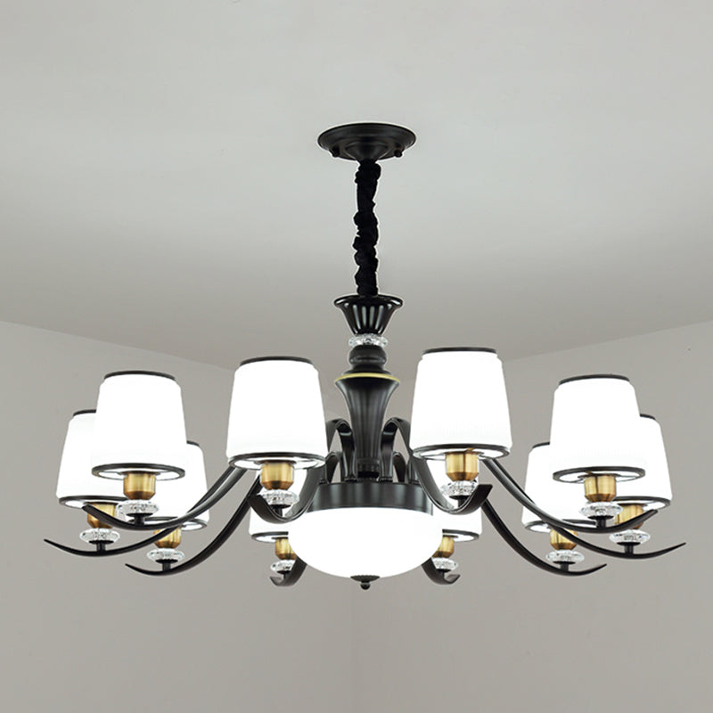 Adalyn - White Frosted Glass Chandelier: Modern Crystal Decoration