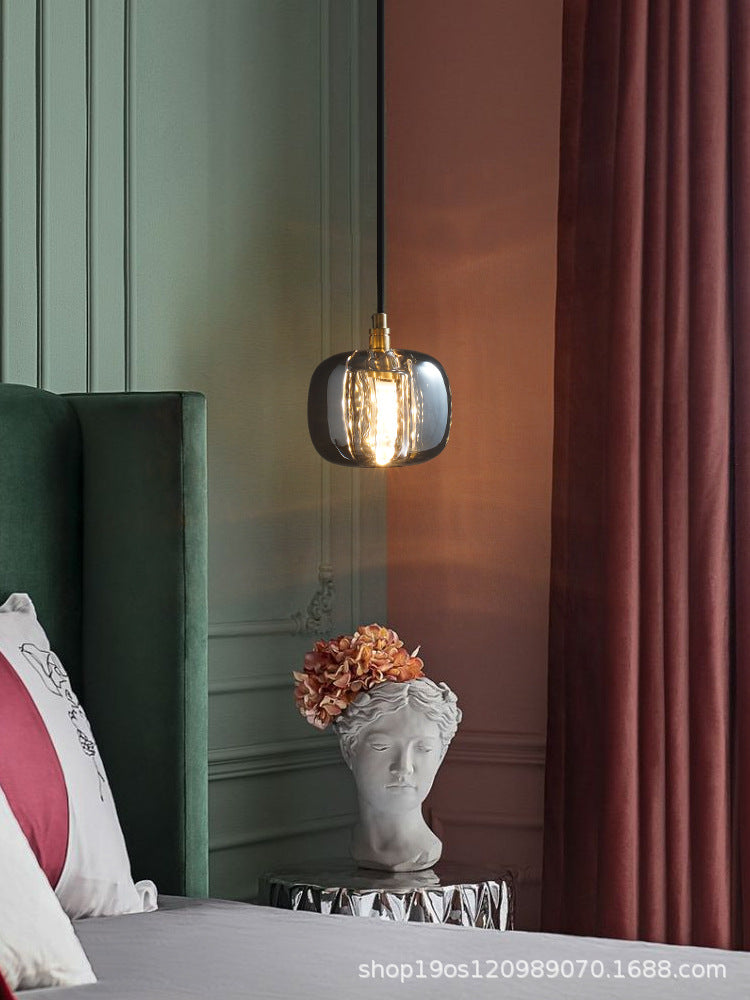 Modern Mini Crystal Pendant Light with Brass Finish for Living Room, Bar, and Coffee Shop Ceiling