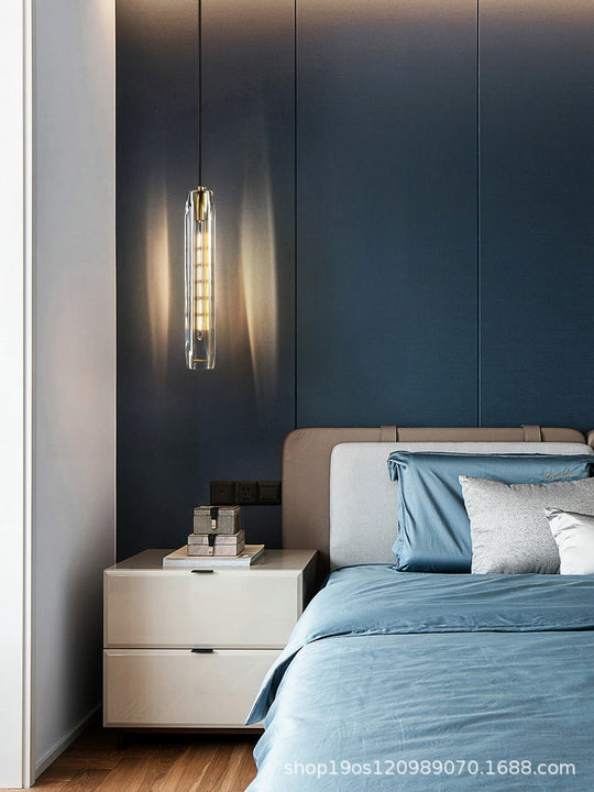 Modern Mini Crystal Pendant Light with Brass Finish for Living Room, Bar, and Coffee Shop Ceiling