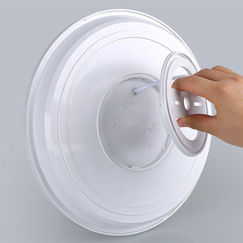 Ultra-Thin Round Led Ceiling Light For Kitchen - Simple White Design With Acrylic Flush Mount