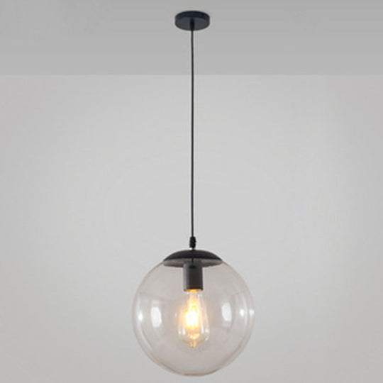 Minimalist Pendant Ceiling Light With Orb Glass Shade - Ideal Restaurant Lighting Fixture