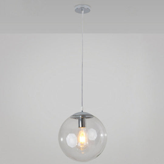 Minimalist Pendant Ceiling Light With Orb Glass Shade - Ideal Restaurant Lighting Fixture