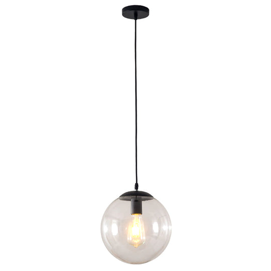 Minimalist Pendant Ceiling Light With Orb Glass Shade - Ideal Restaurant Lighting Fixture
