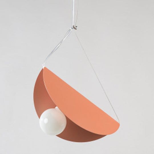 Sleek Metal Pendant Ceiling Light- Simplicity & Style In Living Room Lighting Orange