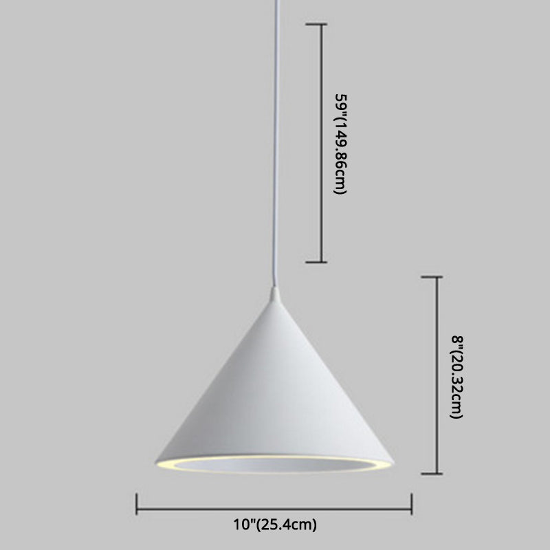 Minimalist Led Conical Pendant Light - Stylish Metal Ceiling Fixture