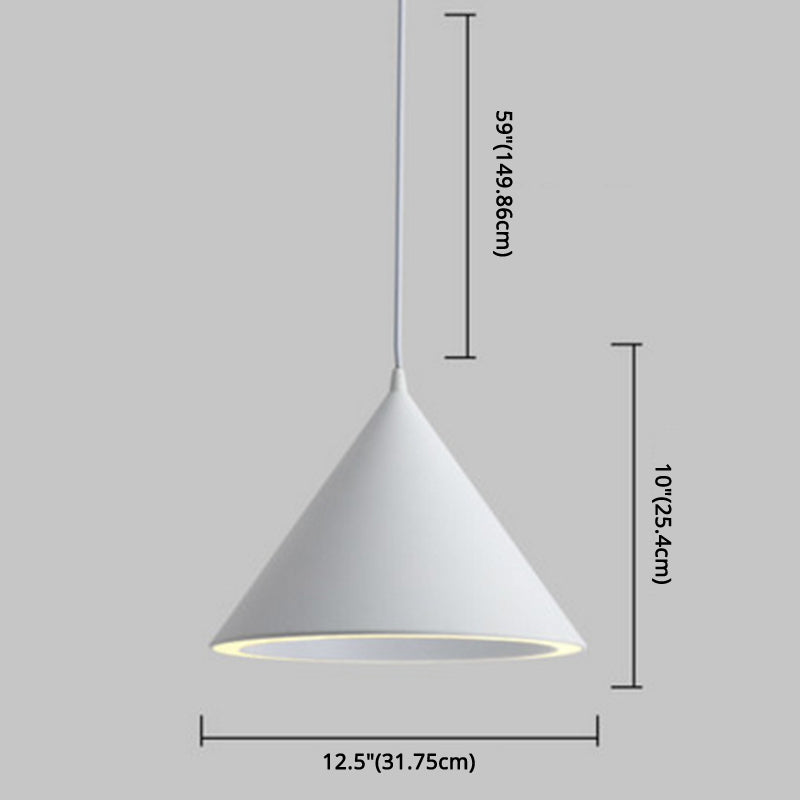 Minimalist Led Conical Pendant Light - Stylish Metal Ceiling Fixture