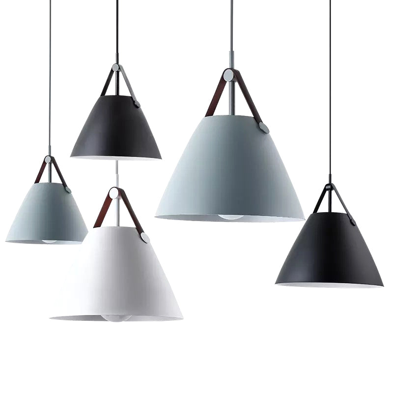 Metal Conical Suspension Pendant Ceiling Light - Minimalist Style For Living Room