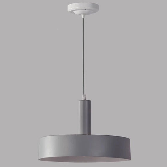 Modern Metal Down Lighting Pendant For Bedroom - Sleek And Stylish Grey