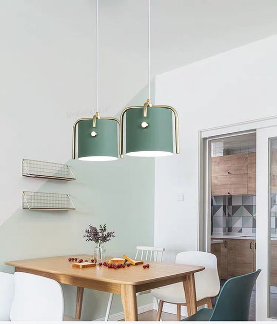 Cylinder Metal Pendant Lighting Fixture For Restaurant - Simplicity Meets Elegance