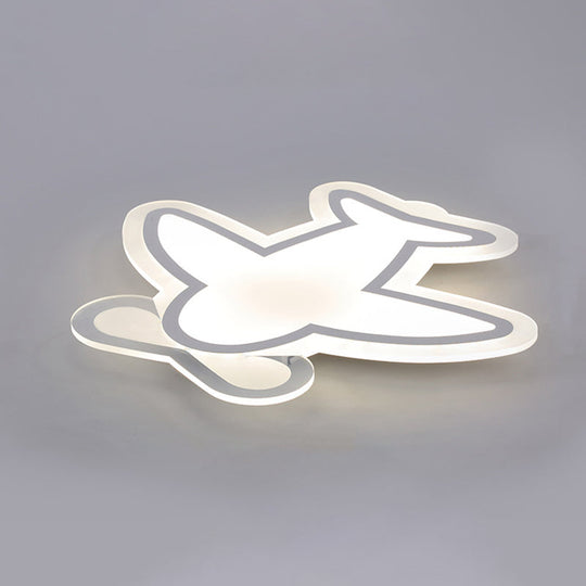 Minimalist Acrylic Flush-Mount Led Ceiling Lamp - White / Third Gear 24