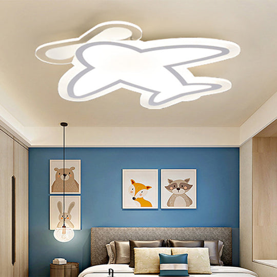 Minimalist Acrylic Flush-Mount Led Ceiling Lamp - White